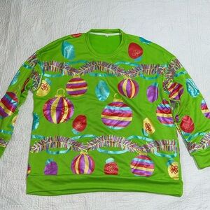Christmas festive ornament glitter sweatshirt!!!